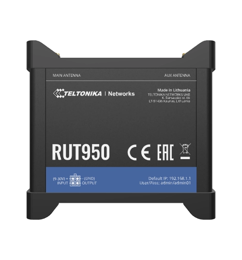 Teltonika RUT950 Wireless Router Fast Ethernet 3G 4G Black